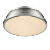 Duncan 14" Flush Mount in Pewter with a Pewter Shade