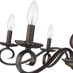 Larrick 6 Light Semi-Flush - Large in Rubbed Bronze