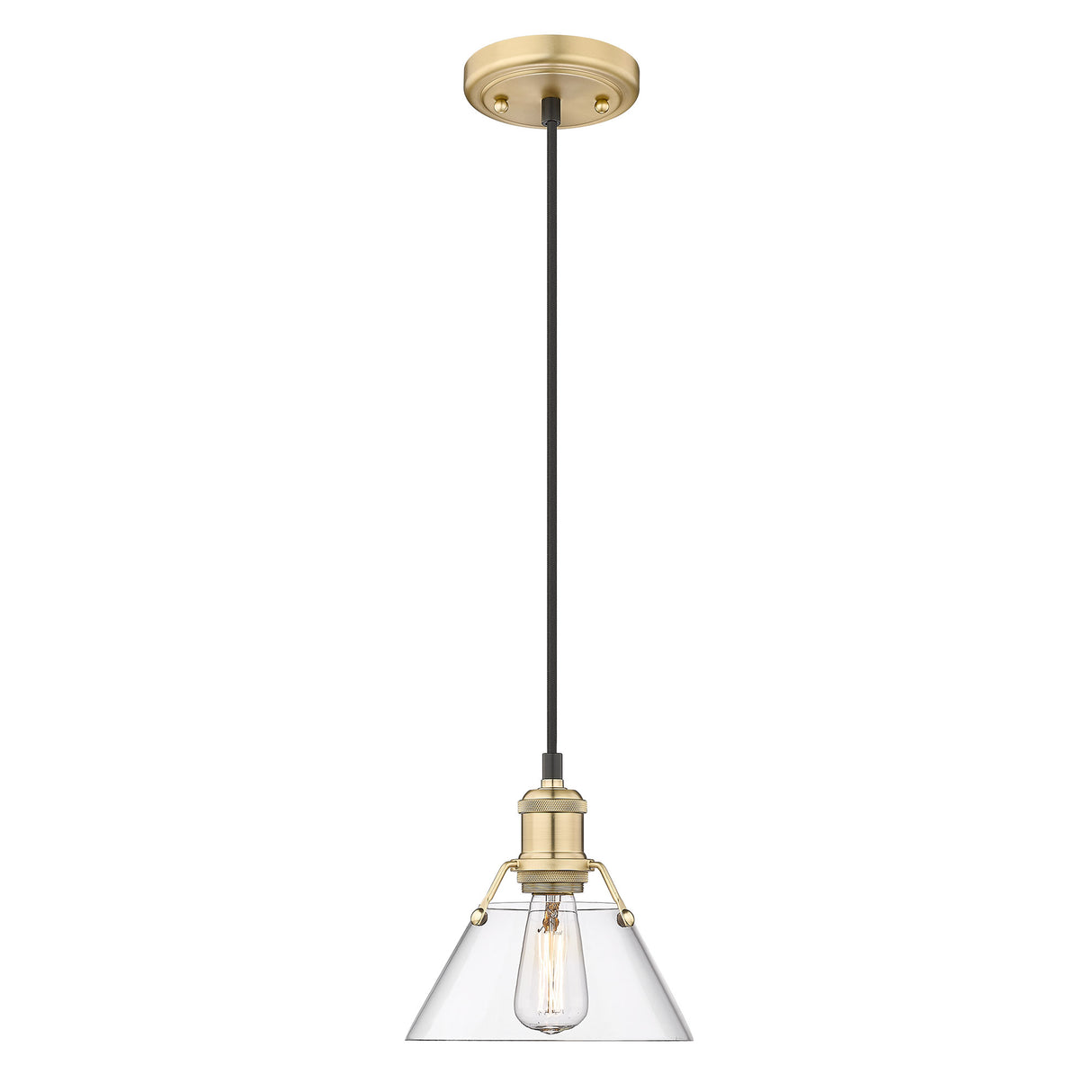 Orwell BCB Small Pendant in Brushed Champagne Bronze with Clear Glass Shade