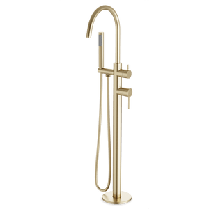 Artos Opera Floor Mount Tub Filler Trim Kit with Hand Shower Satin Brass – FS510TKSB