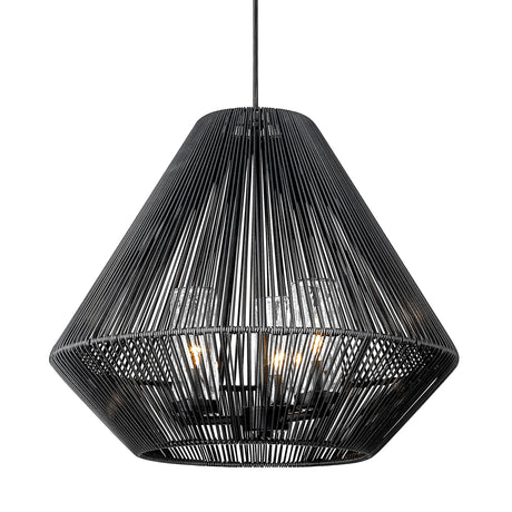 Valentina NB Natural Black 3 Light Pendant - Outdoor