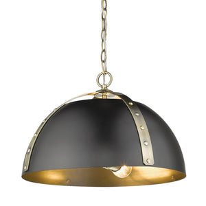 Aldrich AB 3 Light Pendant in Aged Brass