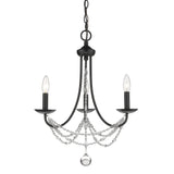 Mirabella Collection 3-Light Mini Chandelier in Black