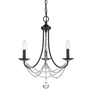 Mirabella Collection 3-Light Mini Chandelier in Black