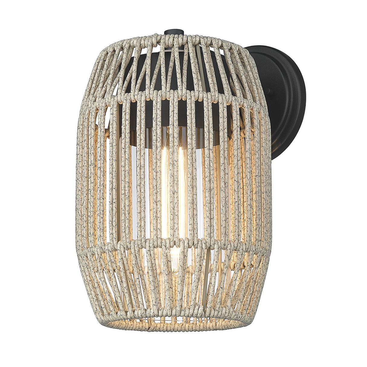 Seabrooke Large Wall Sconce - Outdoor in Natural Black