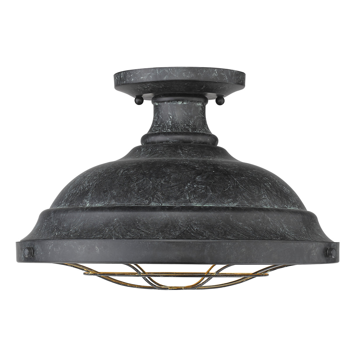 Bartlett Semi-Flush in Black Patina