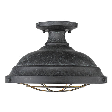 Bartlett Semi-Flush in Black Patina