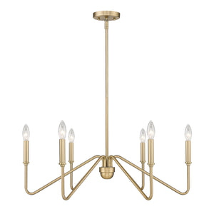 Kennedy BCB Brushed Champagne Bronze 6 Light Chandelier