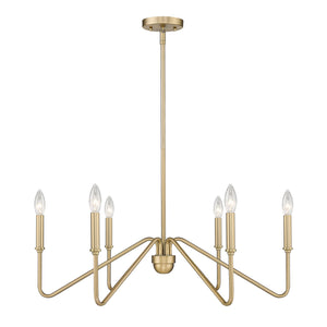 Kennedy BCB Brushed Champagne Bronze 6 Light Chandelier