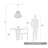 Valentina 4-Light Pendant in Matte Black