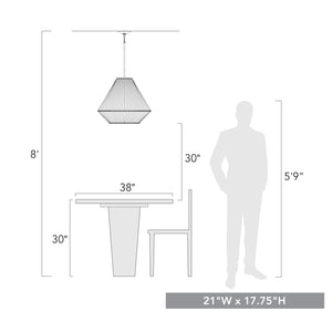 Valentina 4-Light Pendant in Matte Black