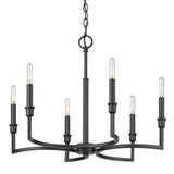 Ellyn 6 Light Chandelier in Matte Black