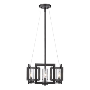 Marco 4 Light Pendant in Matte Black