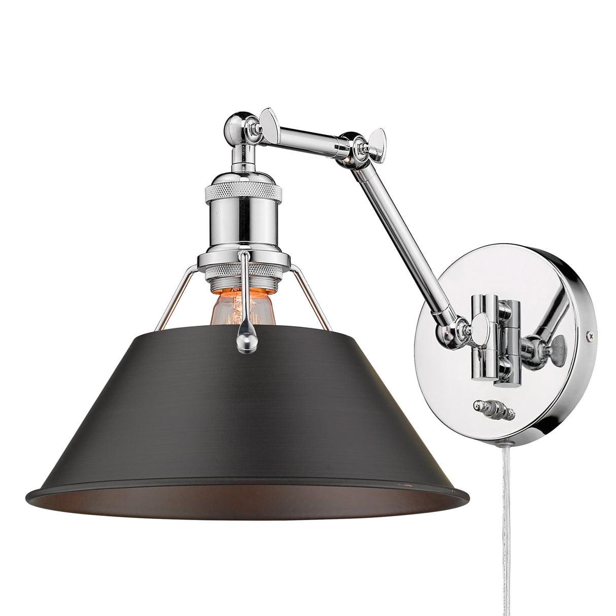 Orwell CH Articulating 1 Light Wall Sconce with Rubbed Bronze Shade
