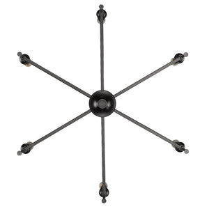 Landon 6 Light Chandelier in Matte Black
