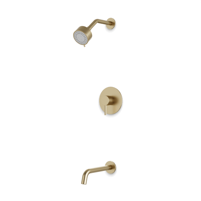 Artos Opera 2-Way Pressure Balance Multifunction Shower Trim Kit with Tub Filler Satin Brass – TS266SB