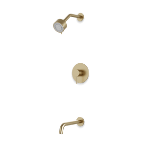Artos Opera 2-Way Pressure Balance Multifunction Shower Trim Kit with Tub Filler Satin Brass