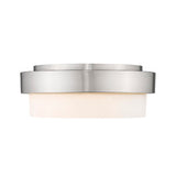 Multi-Family Flush Mount in Pewter with Opal Glass
