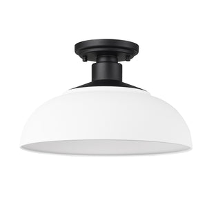 Levitt Natural Black Semi-Flush - Outdoor