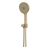 Artos Harmony Flexible Hose Hand Shower Kit on Pivoting Hook Satin Brass – F907-110TRSB