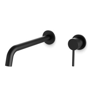 Artos Opera In-Wall Single Handle Bathroom Faucet with Extended Spout Matte Black – F501-9-1BK