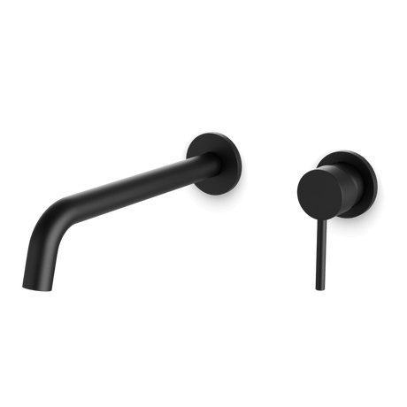 Artos Opera In-Wall Single Handle Bathroom Faucet with Extended Spout Matte Black – F501-9-1BK