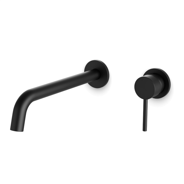 Artos Opera In-Wall Single Handle Bathroom Faucet with Extended Spout Matte Black – F501-9-1BK