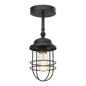 Seaport 1-Light Wall Sconce in Matte Black
