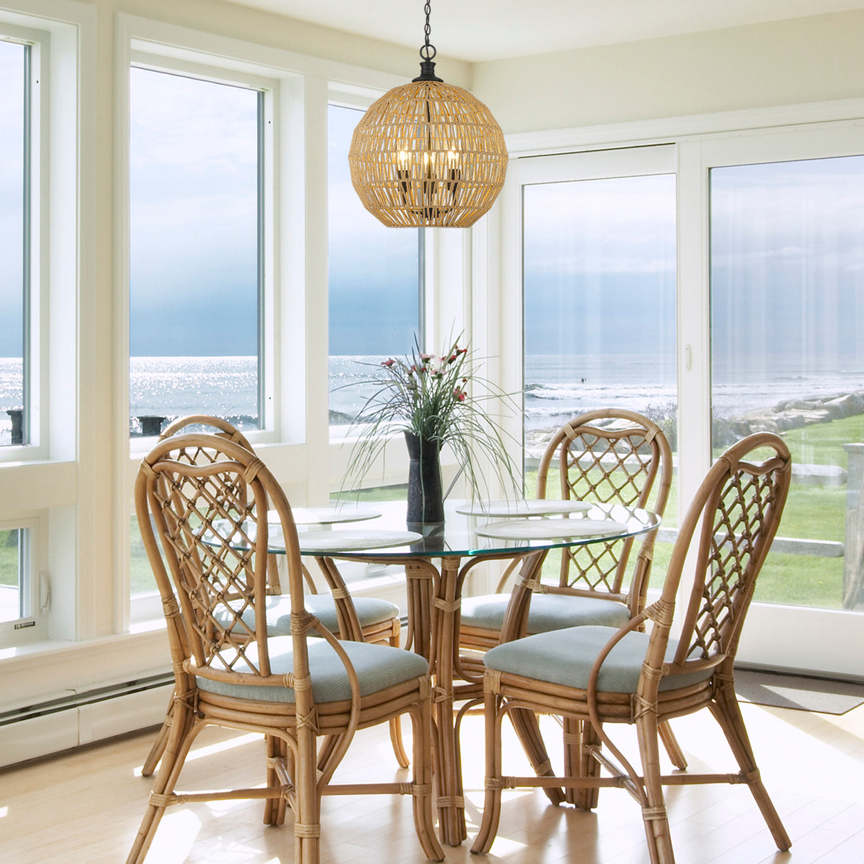 Florence 3-Light Pendant in Matte Black