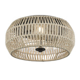 Seabrooke Flush Mount - Outdoor in Natural Black with Summer Sands Shade