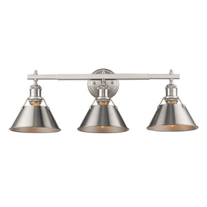 Orwell PW 3 Light Bath Vanity in Pewter with Pewter Shade