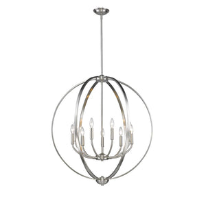 Colson PW 9 Light Chandelier in Pewter