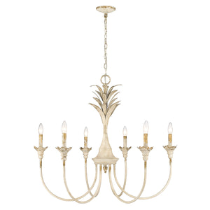 Lillianne 6 Light Chandelier in Antique Ivory