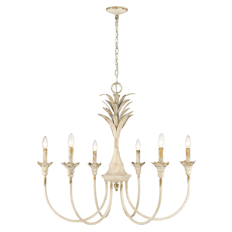 Lillianne 6 Light Chandelier in Antique Ivory