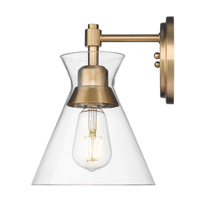 Malta BCB 1 Light Wall Sconce in Brushed Champagne Bronze with Clear Glass Shade