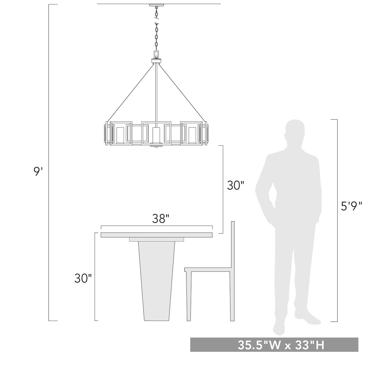 Marco 8 Light Chandelier