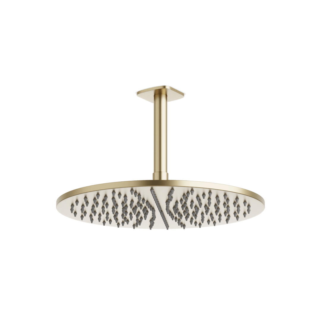 Artos Harmony 12" Rain Shower Head on Ceiling Mount Arm Satin Brass – F924C12SB