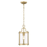 Payton BCB Mini Pendant in Brushed Champagne Bronze with Clear Glass Shade
