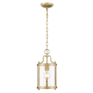 Payton BCB Mini Pendant in Brushed Champagne Bronze with Clear Glass Shade