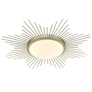 Kieran WG 24" Flush Mount in White Gold with Opal Glass