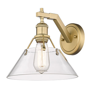 Orwell BCB 1 Light Wall Sconce in Brushed Champagne Bronze with Clear Glass Shade