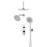 Artos Harmony Thermostatic Shower Trim Kit with Wall & Ceiling Mount Shower Head, Hand Shower Chrome – PS108TRCH