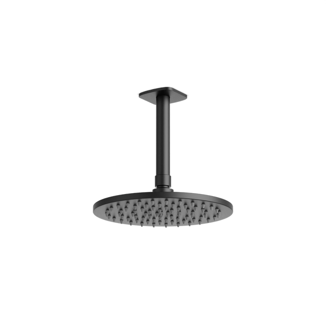 Artos Harmony 8" Rain Shower Head on Ceiling Mount Arm Matte Black – F924C8BK