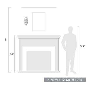 Seaport 1-Light Wall Sconce in Matte Black
