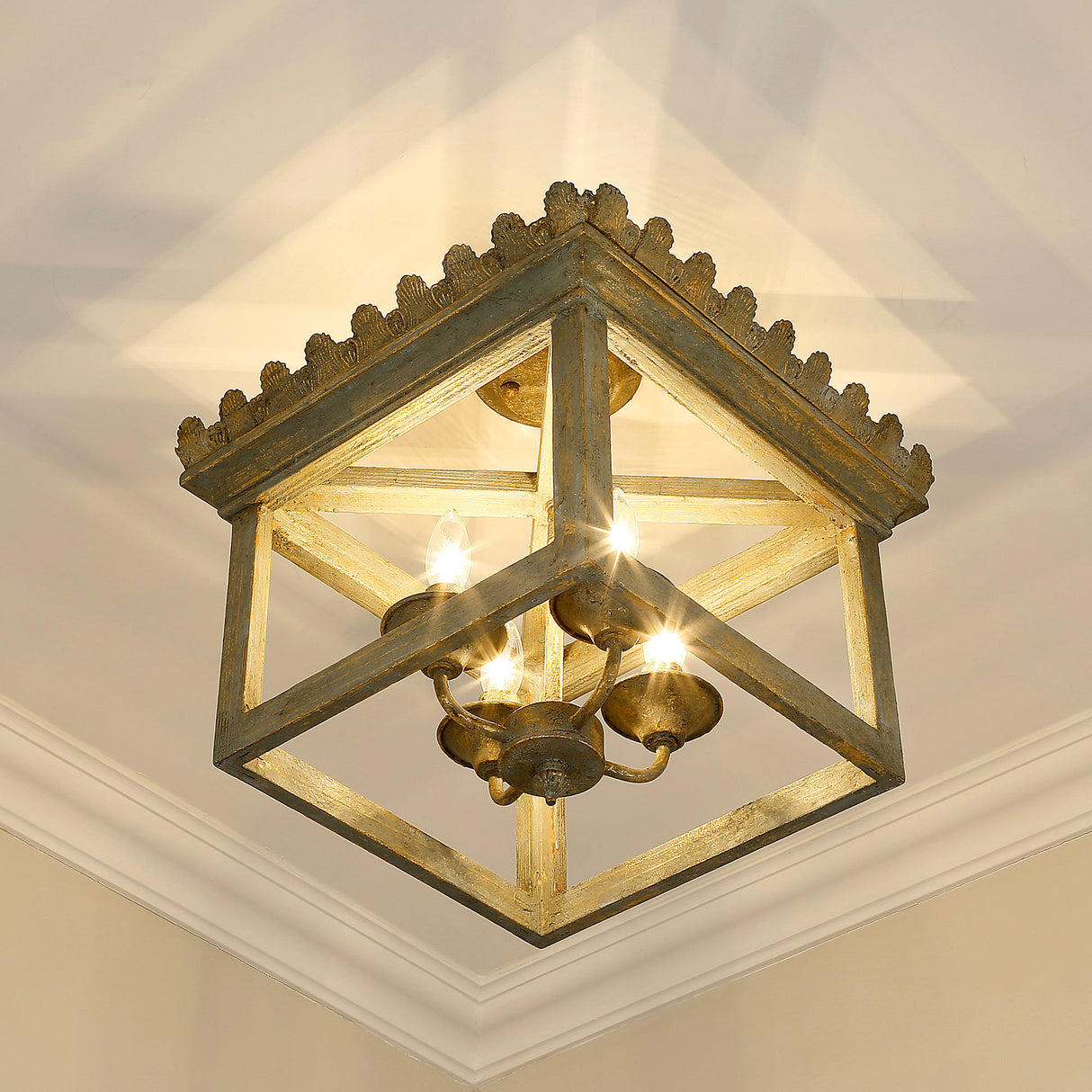 Finley Semi-Flush in Vintage Sage