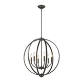 Colson EB 6 Light Chandelier in Etruscan Bronze