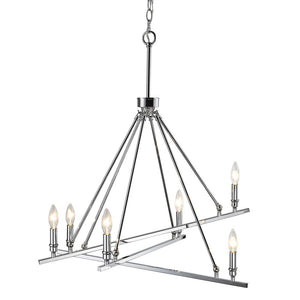 Garvin CH 6 Light Chandelier in Chrome