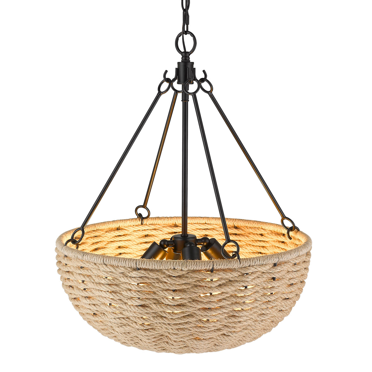 Hathaway 4-Light Pendant in Matte Black