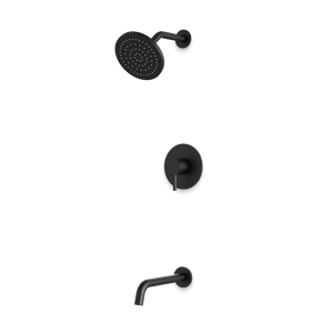 Artos Opera 2-Way Pressure Balance Shower Trim Kit with Tub Filler Matte Black