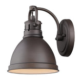 Duncan 1 Light Bath Vanity in Rubbed Bronze with a Rubbed Bronze Shade